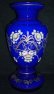 Váza malovaná velká amfora modrá kvítečky SO1