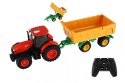 Traktor Zetor RC s valníkem plast 42cm 2,4GHz dobíjecí pack + baterie se zvukem v krabici