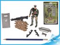 Voják se štítem figurka plast 11 cm se zbraní Battle comander na kartě