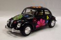 Volkswagen Porsche Brouk hippies květinové děti kovový model auta černý