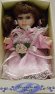 Porcelánová panenka sběratelská Porcelain Doll Holčička v růžových šatech s krajkou malá % 71