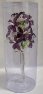 Skleněná květina Maxi s vázou ručně výraběné české sklo fialová 7