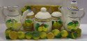 Sada citron keramická dochucovací nástěnná malovaná se stojanem