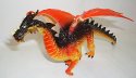 Drak s křídly plastová figurka oranžovo černý jednohlavý