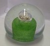 Těžítko skleněná křišťálová koule zelené