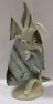 Ryby Skalár porcelánová socha 78