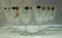 Sklenice kříšťálové na nožce na víno odlivky sklenice lisované O 215