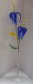 Skleněná květina modrá 2
