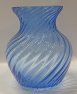 Váza skleněná průhledná buclatá modrá SOM 18