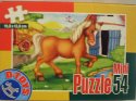 Mini puzzle domácí zvířatka 54 dílků papírové Koník