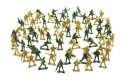 Figurky vojáci se zbraněmi Maxi sada 2 barvy plastová 70 kusů postaviček bojovníků