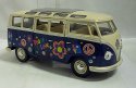 Volkswagen Mikrobus autobus kovový model hippies modrý
