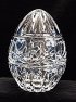 Těžítko vejce skleněné křišťálové dekor srdce O462