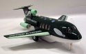 Letadlo dopravní svítící vydavající zvuk kovové Dolphin Airline zelené