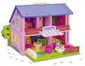 Dům růžový s příslušenstvím Stavebnice pro holčičky na hraní