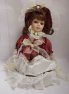 Porcelánová panenka 26 cm Panna v sukni a klobouku Porcelain Doll % 69